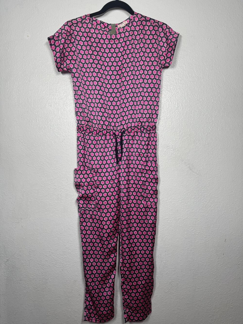 J. Crew Crewcuts Jumpsuit Blue Pink Star Print Sz 12